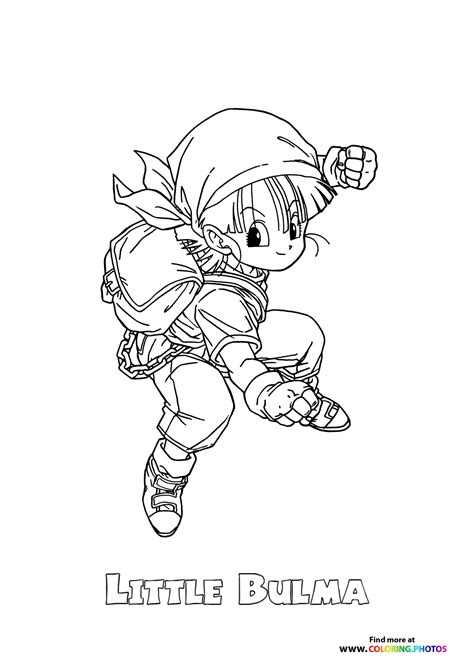 Little Bulma Dragon Ball Z - Coloring Pages for kids