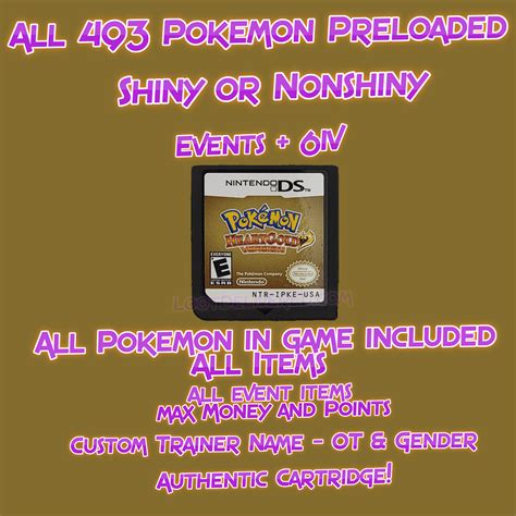 Pokemon Heart Gold Cartridge