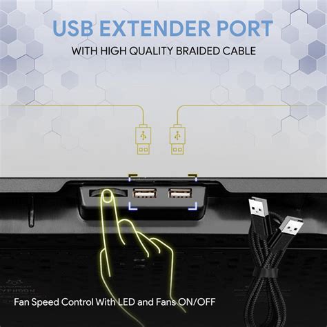 EvoFox Typhoon Five Fan Cooling Pad for Laptop | Designed for 14 to 17 ...