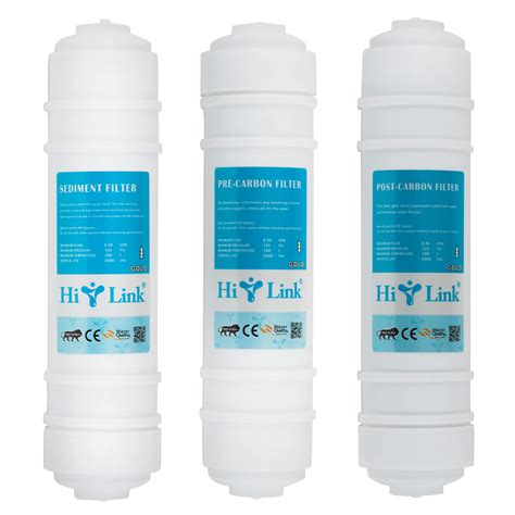 Buy Hi-Link® Pre Carbon Filter, Sediment Filter, Post Carbon Inline ...
