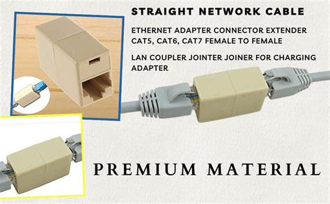 Wizzo (3 Pieces) RJ45 Straight Network Cable Ethernet LAN Coupler ...