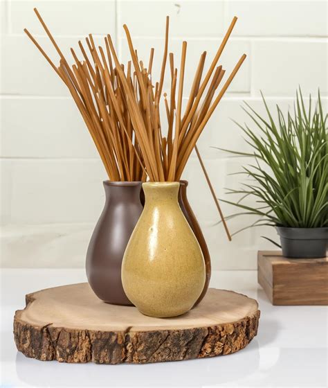Dovetail Home Ceramic Aroma Reed Diffuser Pot (3.5 Inch) Set of 2 ...
