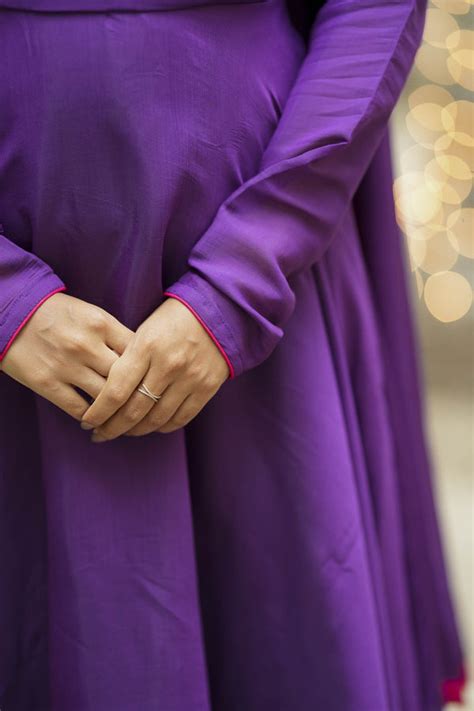 Raha Violet Anarkali Dress -Elegant Violet Full Sleeve Flared Gown for ...