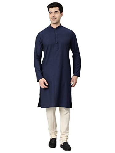 Buy Manthan Men's Kurta, Mandarin Collar Full Sleeves Ethnic Knee ...
