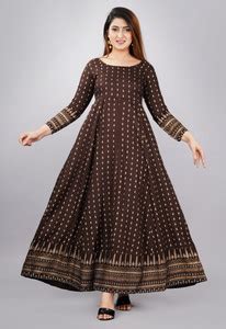 Fabricclub Women Printed Anarkali Kurta - Buy Fabricclub Women Printed ...