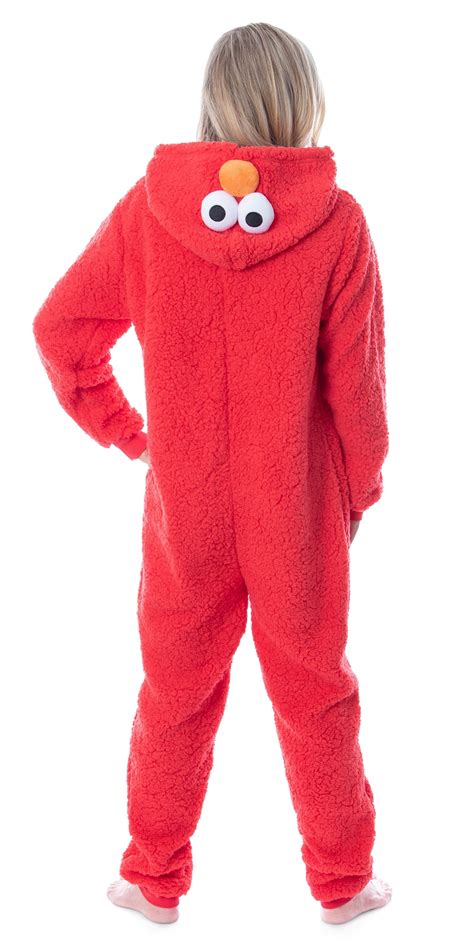 Buy Sesame Street Adult Elmo Fleece Union Suit Costume Pajama For Men ...