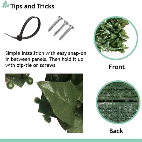 Buy SunnyRoyal Faux Ivy Privacy Fence Screen Aritficial Hedge Plant ...