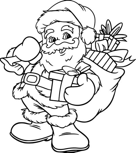 Santa Body Coloring Pages Coloring Pages