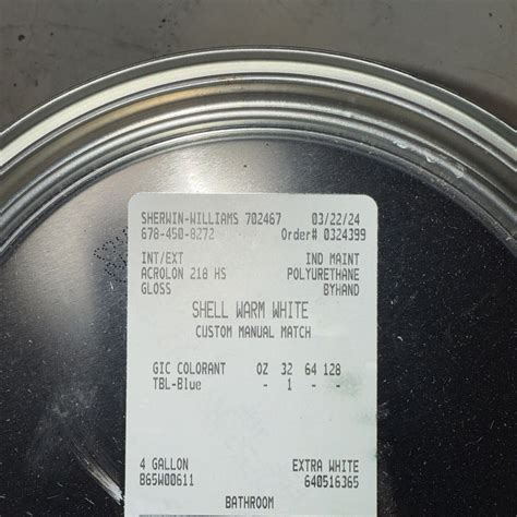 1 Gal Acrolon 218 HS Acrylic Polyurethane, Gloss Shell Warm White | eBay