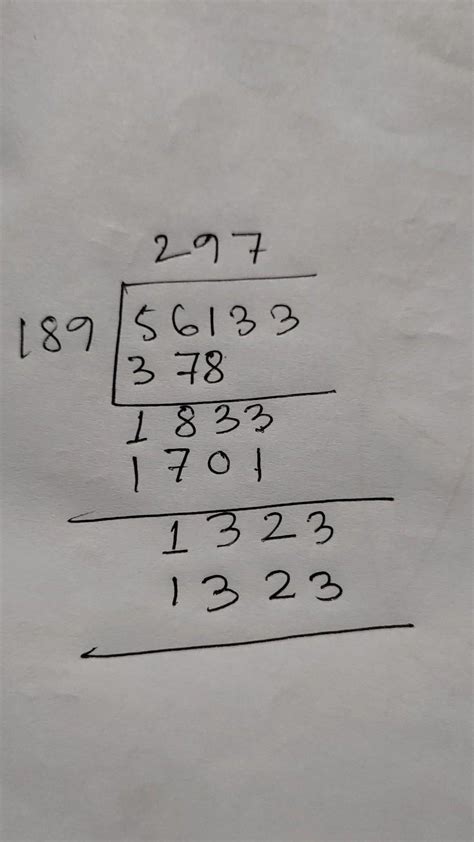 189÷56133 by long division method please solve on paper - Brainly.in