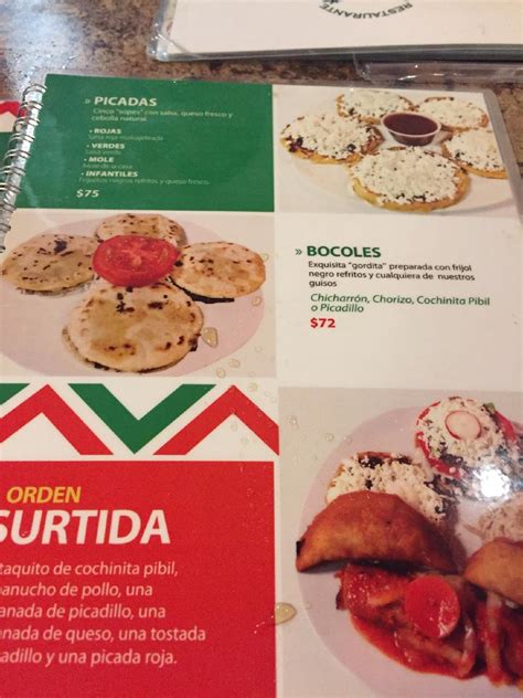 Menu at Verantojoz restaurant, Monterrey, Ave. Revolucion #3572 Col. La ...