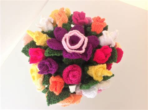 Image result for Knitted Rosebud Pattern