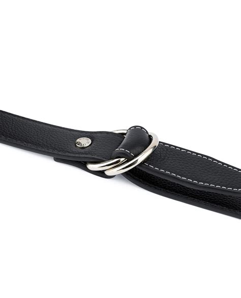 Buy Mens D Ring Belt - Black Leather - LeatherBeltsOnline.com