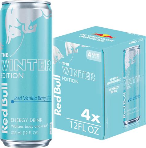 Amazon.com : Red Bull Iced Vanilla Berry Energy Drink, with 114mg ...