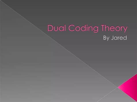 Image result for Dual Coding Theory Examples