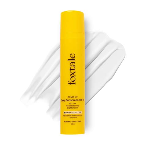 Foxtale SPF 70 Niacinamide Dewy Sunscreen with PA++++ For Dewy Sun ...