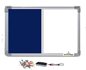 Sharry Designs Notice Board + Whiteboard Blue Nova 1.5' Foot x 2' feet ...