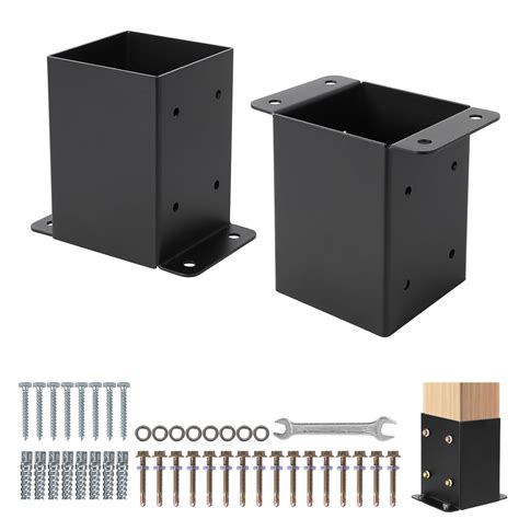4x4 Metal Post Base, Post Base for Deck - Heavy Duty Steel Brackets ...