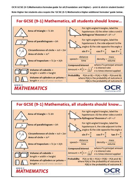 Image result for Basic GCSE Math Equations