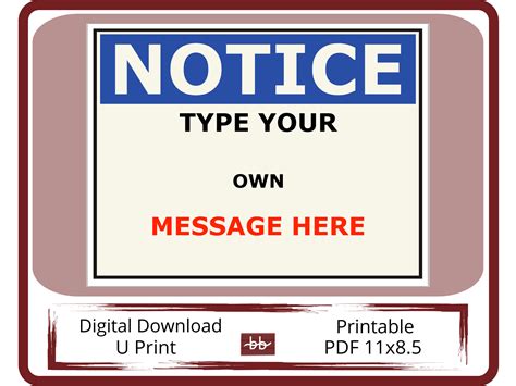 Free Printable Notice Signs