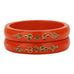 Sukriti Beautiful Casual Kundan Orange lac Kada Bangles for Women – Se ...