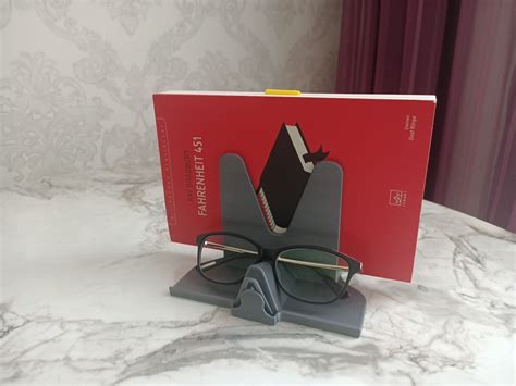3D Print Book Holder Model With Glasses Compartment and Bookmark - Etsy