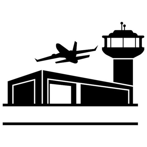 Airport icon logo vector design template illustration | Premium Vector