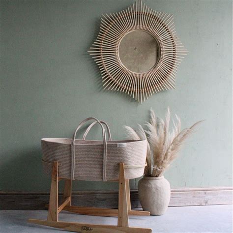 Soft Cotton Rope Baby Moses Basket with Mattress - Beige – The Rattan ...