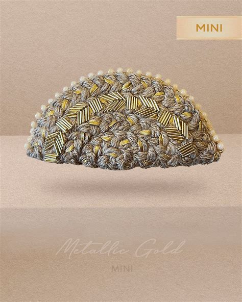 Mini Half Moon Bag ~ Metallic Gold | Dhaaga Life