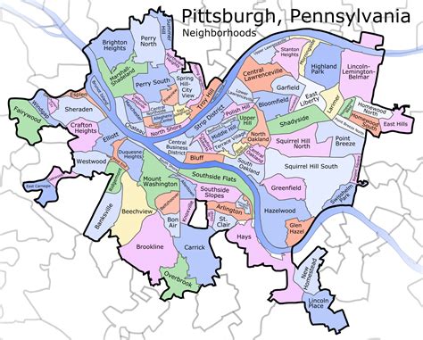 File:Pittsburgh Pennsylvania neighborhoods fade.svg | Pittsburgh city ...