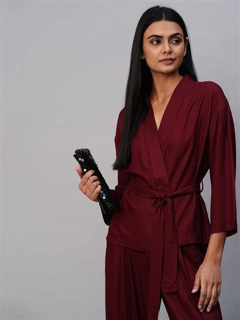 Buy Now Chemistry Viscose Twill Kimono Wrap