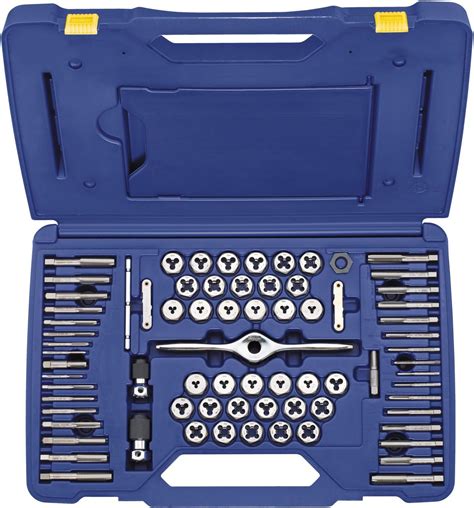 IRWIN Tap And Die Set, Machine/Fractional/Metric Plug Tap and 1-Inch ...
