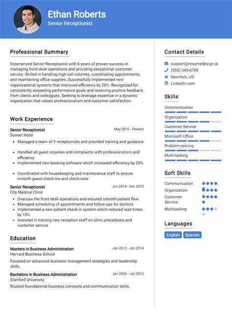 Image result for Resume Examples Receptionist Customer Service Example