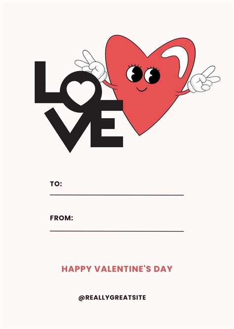 Valentines Day Card Template Download Simple Valentine's Day Card