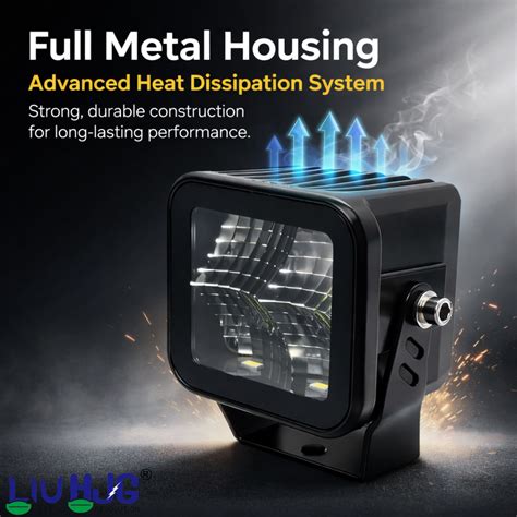 LIU HJG 4 LED Super Bright Fog Light Waterproof & Dustproof 72 Watts ...