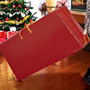 Simplify 7ft Christmas Tree Storage Bag with Wheeled Base, Holiday Red ...