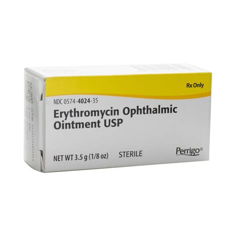 Erythromycin, 5mg/gm, Ophthalmic Ointment, 3.5Gram Tube | McGuff