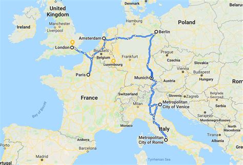 Europe Trip Planning Map 的图像结果