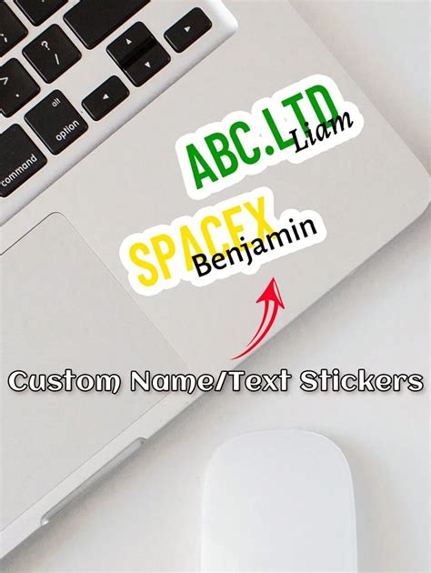 10 Pcs Customized Name/Text Stickers With Various Colors, Fonts And ...