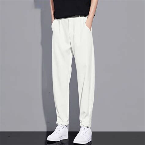 Akiihool Casual Summer Pants Men Men's Extreme Straight Fit Tapered Leg ...