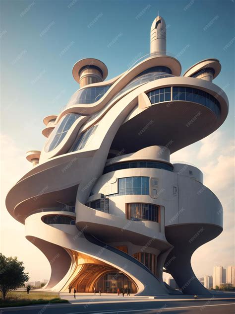 Premium Photo | Futurism architecture
