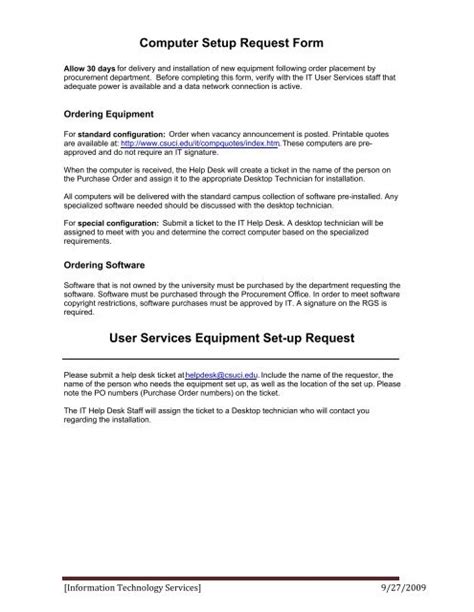 Image result for New Computer Request Form