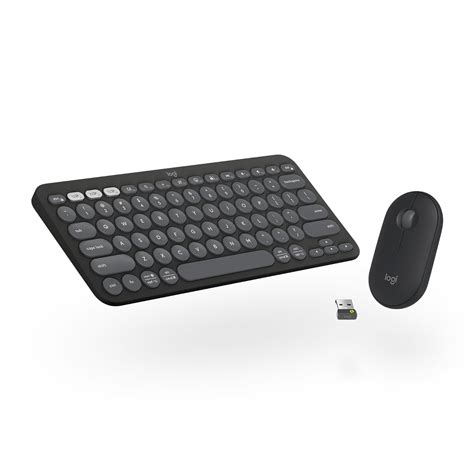 Logitech Pebble 2 Combo, Wireless Keyboard and Mouse, Quiet and ...