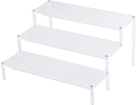 Buy 3 Tier Clear Acrylic Display Risers, Cupcake Display Stand Figures ...
