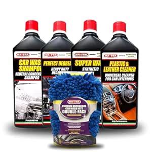MAFRA 5-in-1 Complete Car Wash Kit | Car Shampoo + Super Wax Polish ...