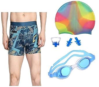 Buy THE MORNING PLAY MEN SWIMMING COSTUME (28INCH-32 INCH) GOGGLES CAP ...
