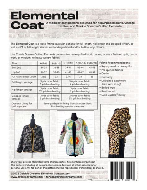 Image result for Element Coat Pattern Tutorial Video