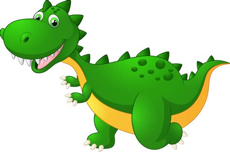 Clipart Dinosaurs Cute Green Dinosaur Cartoon Stock - Transparent ...