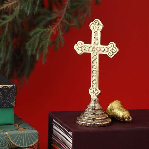 BRASS Ornamental Cross Accent – Code Silver