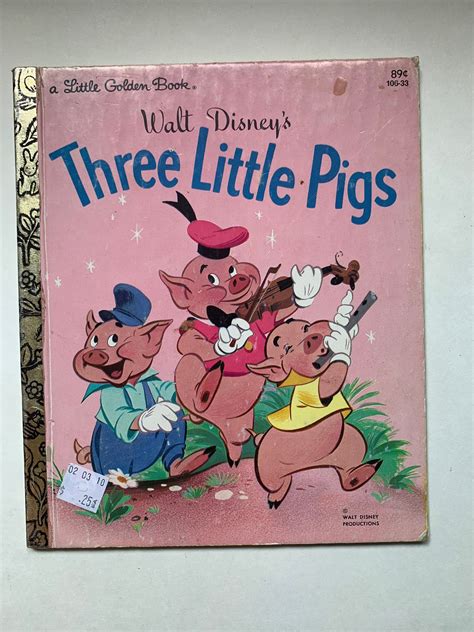 Vintage Walt Disneys Three Little Pigs Golden Book 1953 - Etsy Ireland
